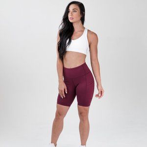 Womens Red Biker Shorts